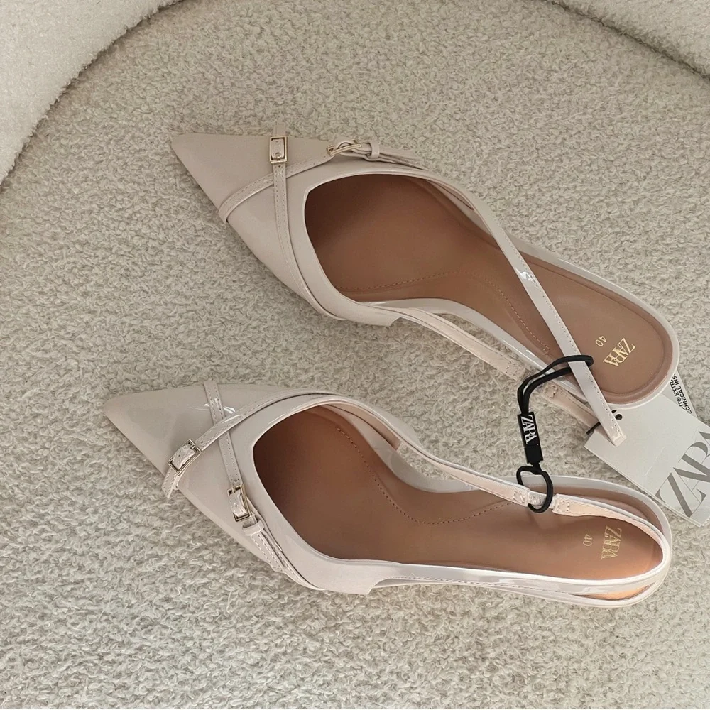 Zara Buckled Heeled Shoes - Picture 8 of 9